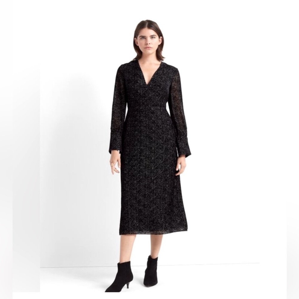 Club Monaco Velvet / Silk Midi Dress Size 0